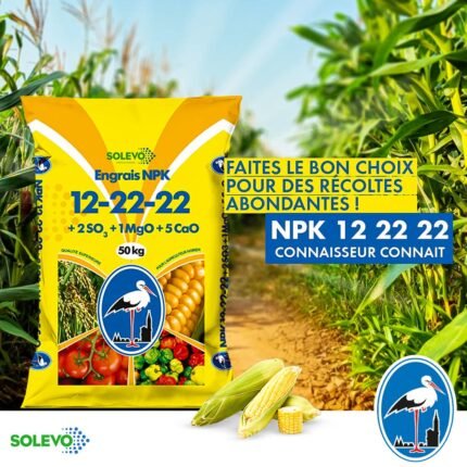 Engrais granulé NPK 12-22-22 50 kg – Spécial Maïs